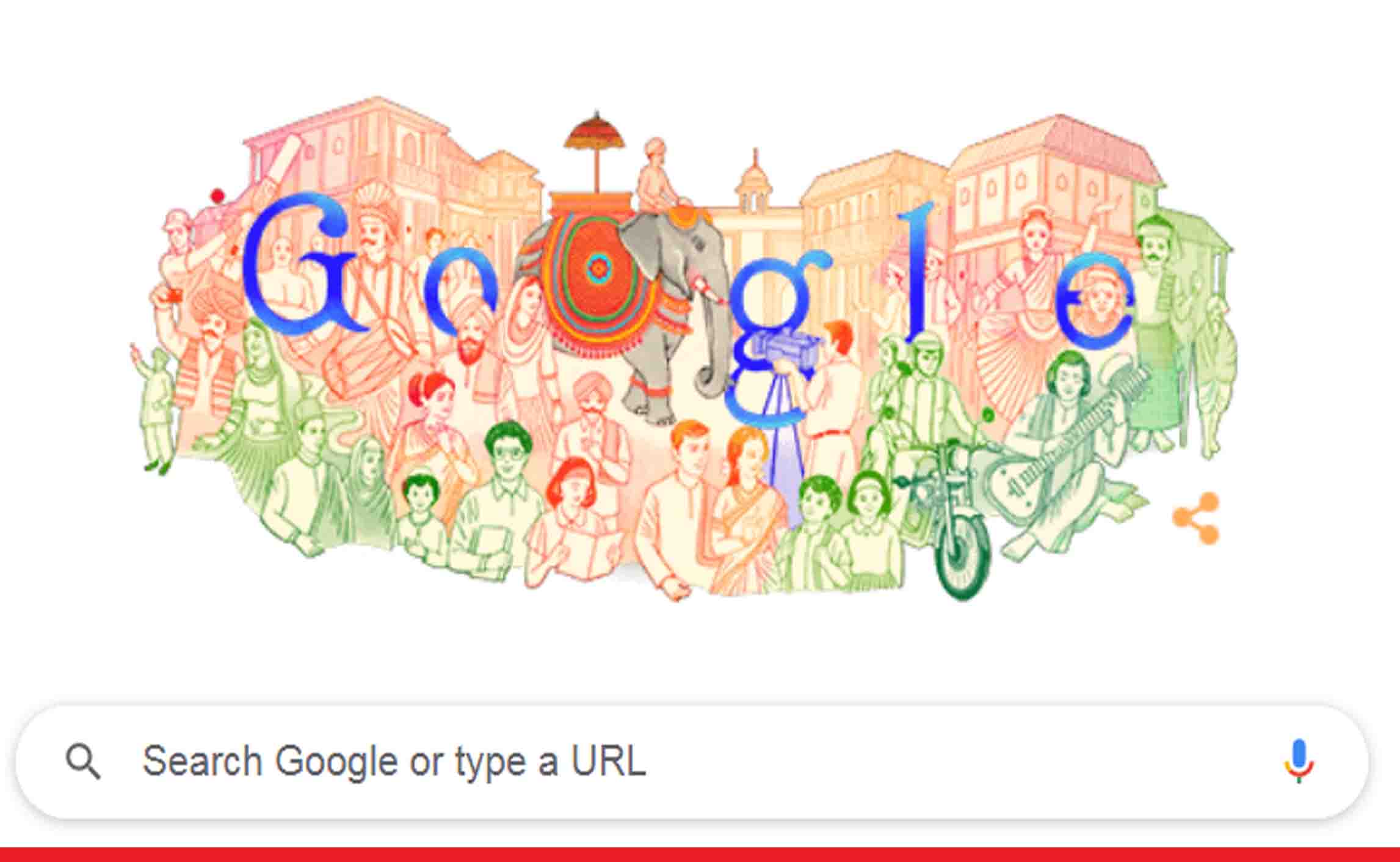 गणतंत्र दिवस पर गूगल ने बनाया खास डूडल