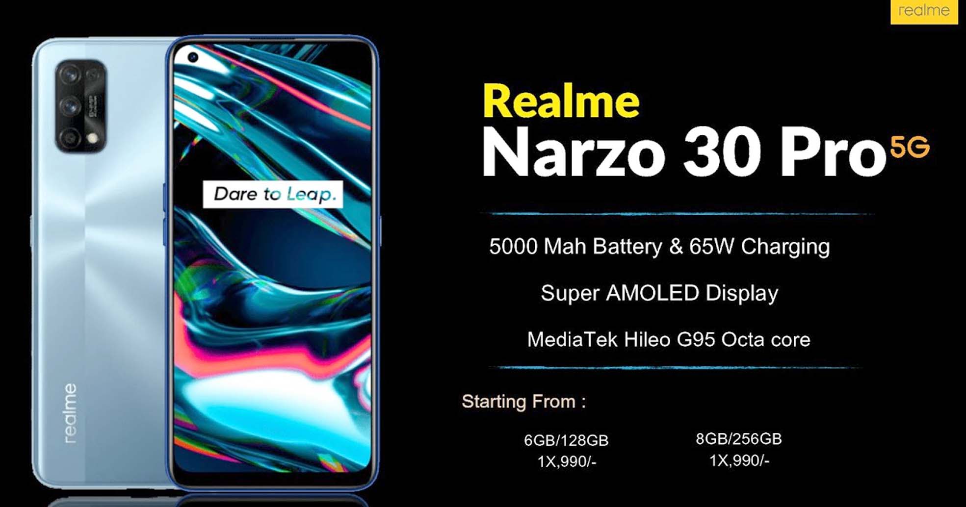 Realme Narzo 30 Pro 5G की सेल, 5100 रुपये की छूट के साथ फोन खरीदने का मौका