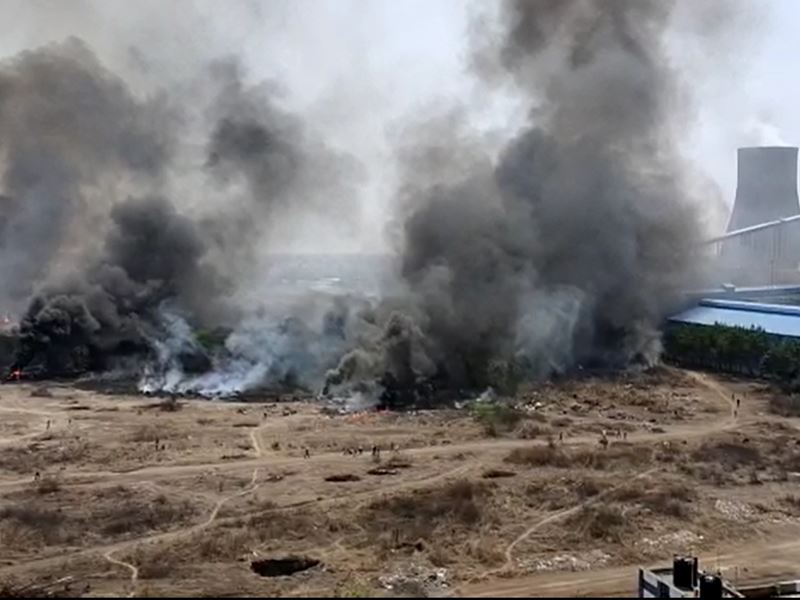 एमपी: संत सिंगाजी थर्मल पॉवर स्टेशन में लगी आग, तीन घंटे की मशक्कत के बाद पाया का
