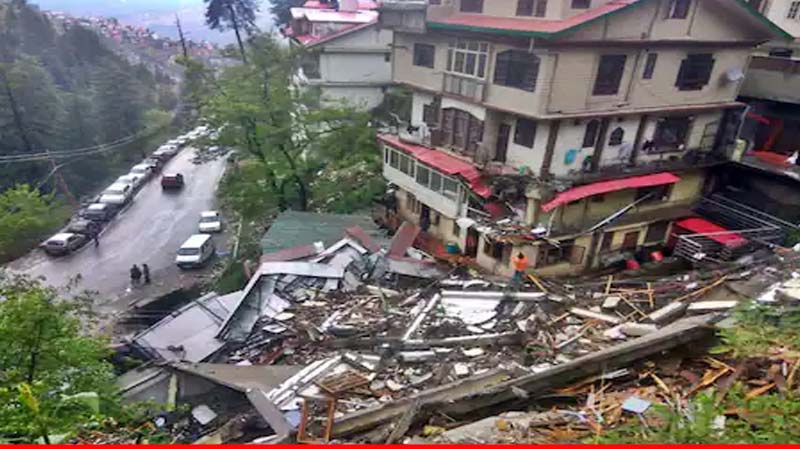शिमला में बारिश का कहर, निजी स्कूल की 5 मंजिला इमारत गिरी