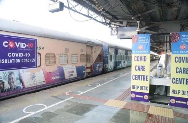 रेलवे ने तैनात किए सात राज्यों के 17 स्टेशनों पर कोविड केयर कोच