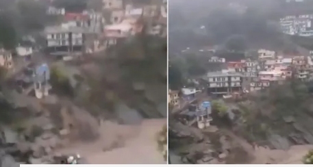उत्तराखंड : देवप्रयाग में बादल फटने से भारी नुकसान, जलसैलाब में कई भवन जमींदोज