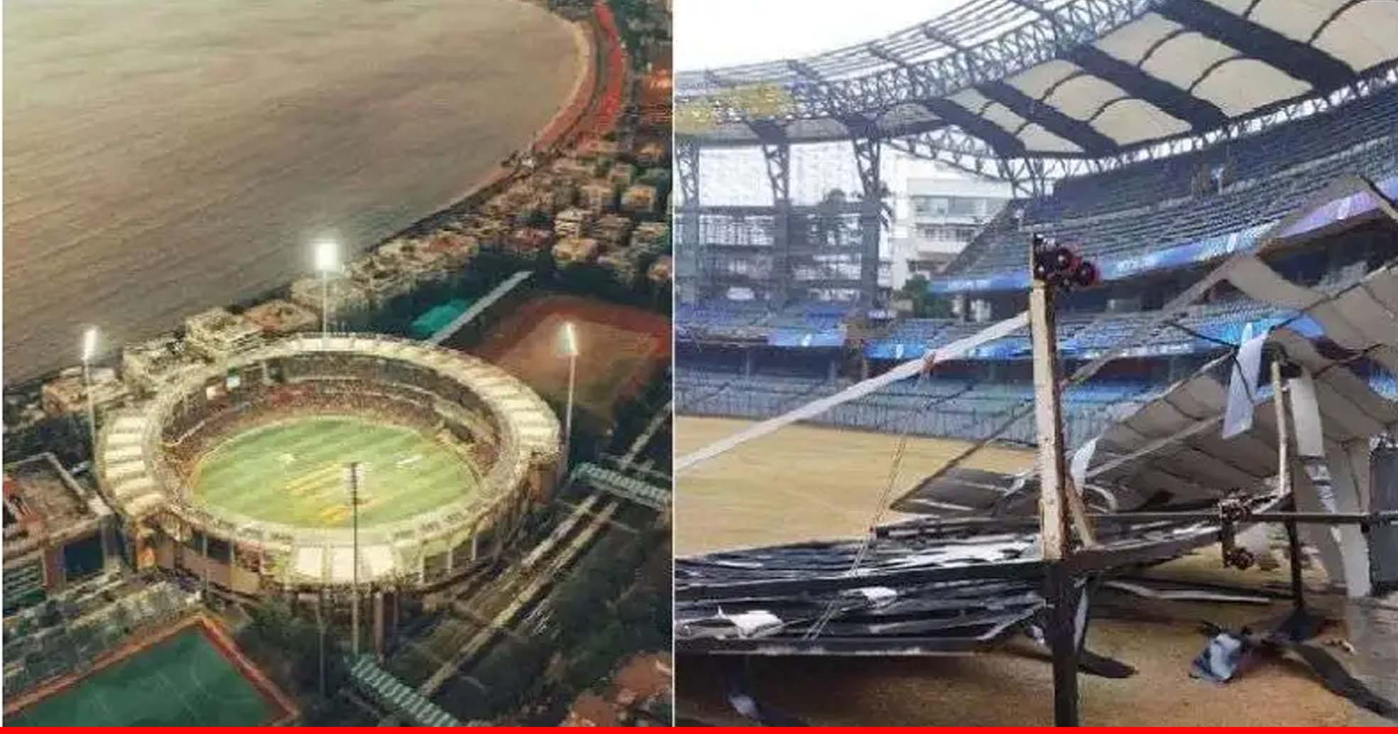 ताउते तूफान ने वानखेड़े की साइटस्क्रीन को किया नहस तबाह, अब अहमदाबाद के नरेंद्र मोदी स्टेडियम को खतरा