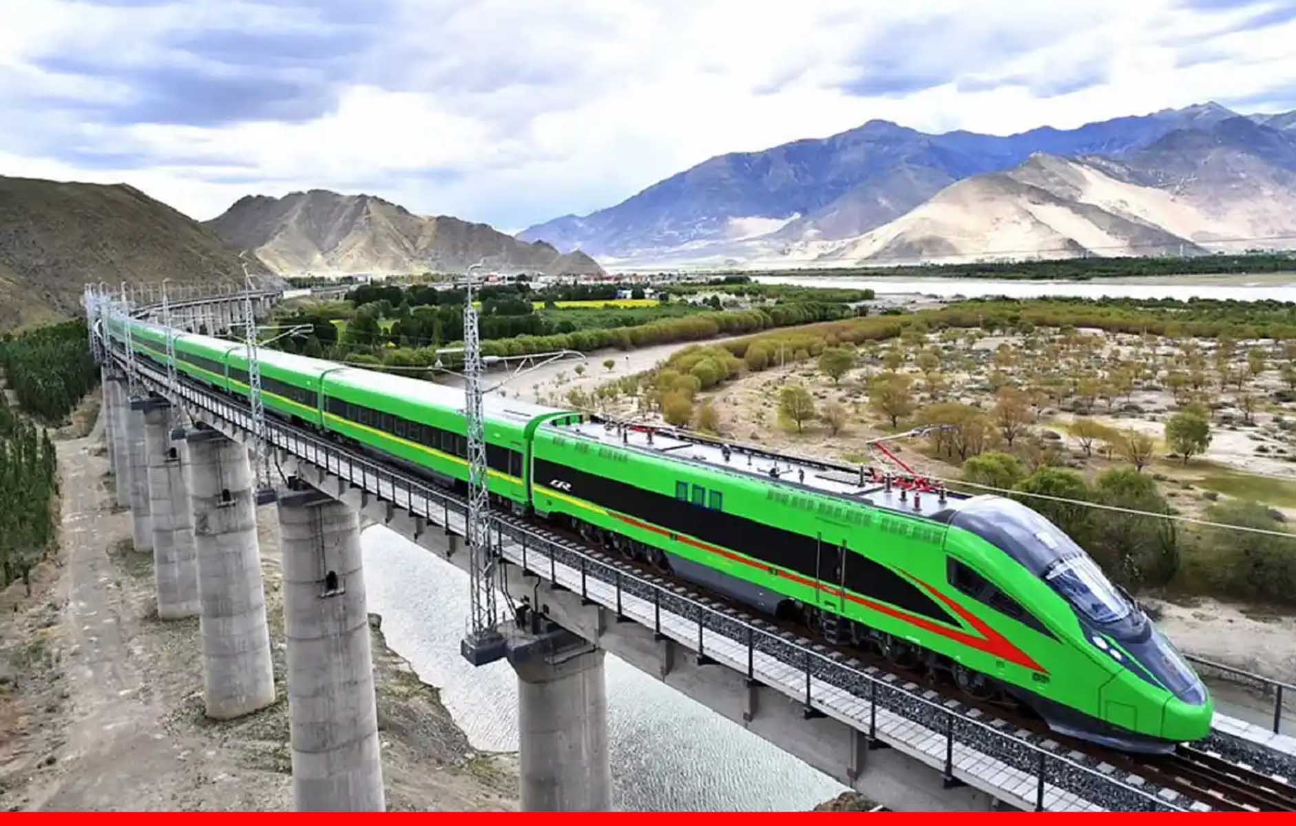 चीन ने तिब्बत में अपनी पहली पूरी तरह बिजली से चलने वाली बुलेट ट्रेन शुरू की
