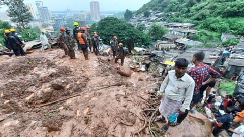 ठाणे में भारी बारिश का कहर: भूस्खलन से 5 की मौत, 4 साल का मासूम भी शामिल