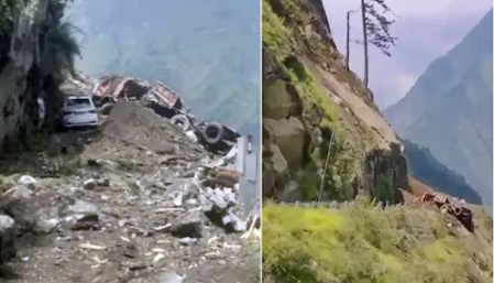 हिमाचल के किन्नौर में दरका पहाड़, मलबे में 80 लोगों के दबे होने की आशंका, बुलाई गई एनडीआरएफ और सेना