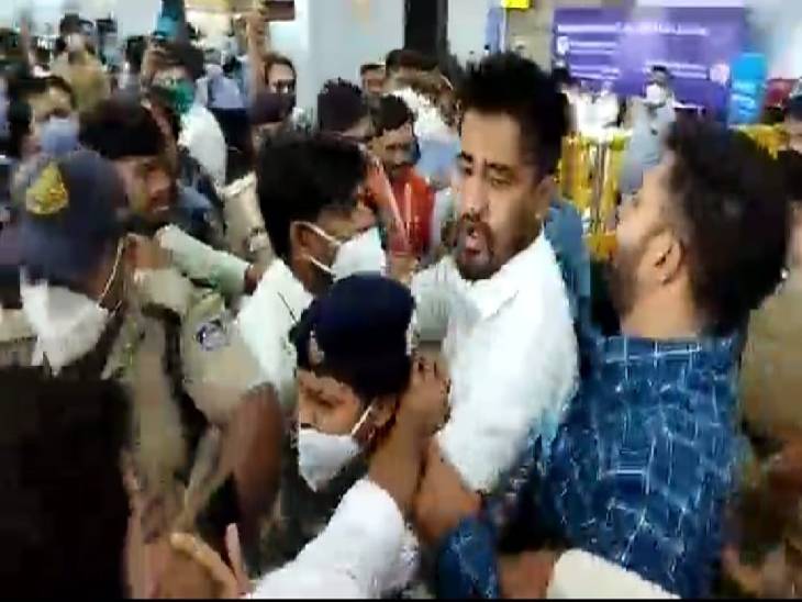 जबलपुर एयरपोर्ट पर इंडिगो की पीआर एजेंसी के संचालक महाजन के बेटे ने बदतमीजी की तो बीजेपी नेताओं ने पीटा