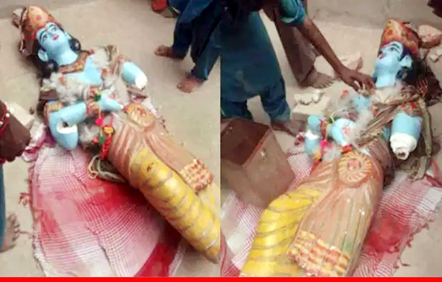 पाकिस्तान के सिंध प्रांत में फिर मंदिर पर हमला, भीड़ ने तोड़ी भगवान कृष्ण की मूर्ति