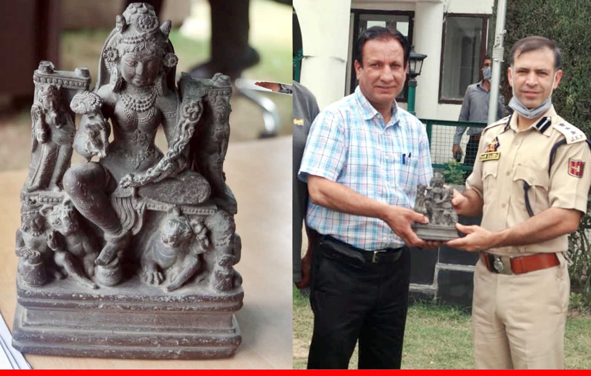 जम्मू-कश्मीर के बडगाम में मिली 1200 साल पुरानी देवी दुर्गा की मूर्ति