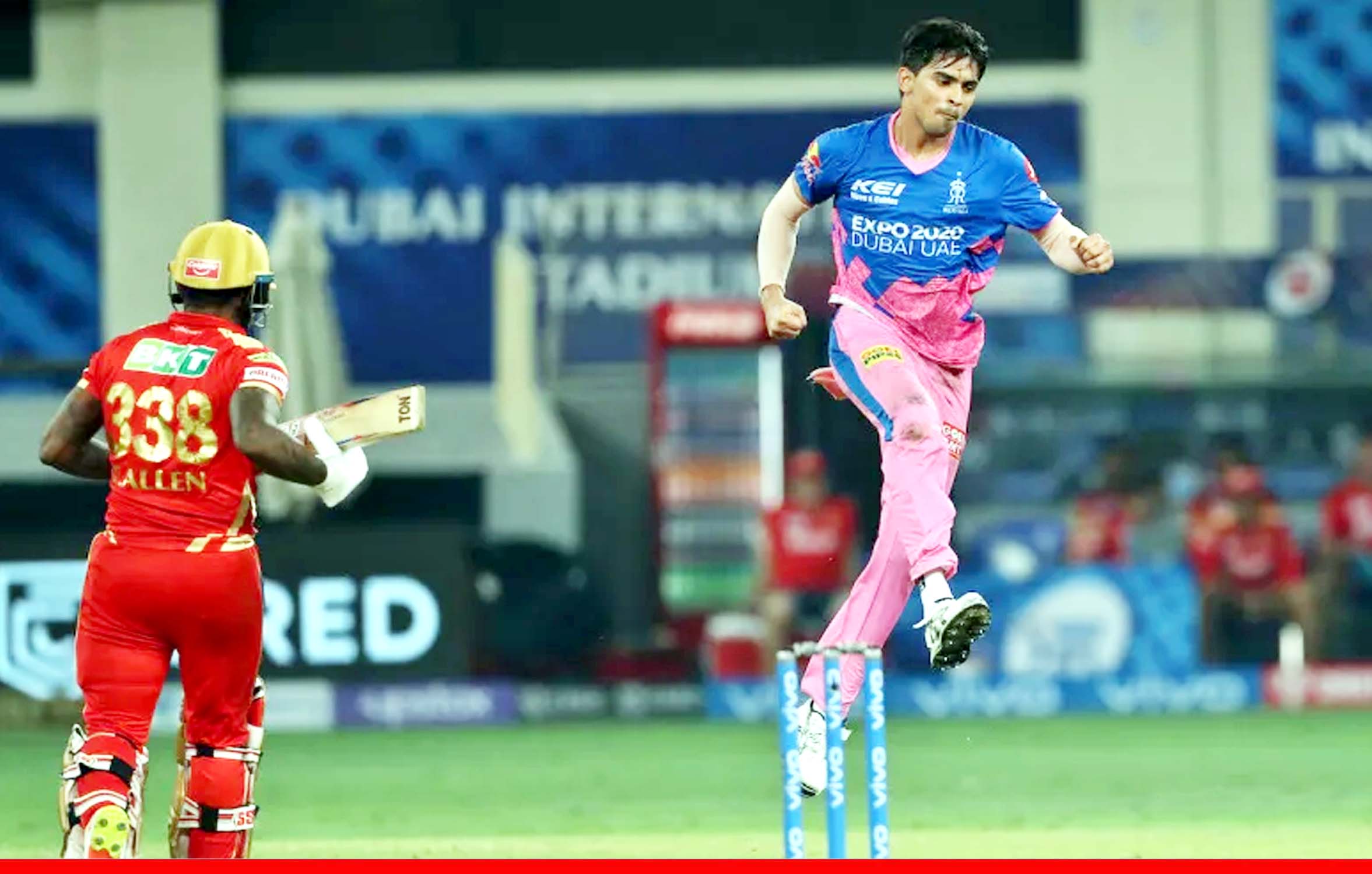 कार्तिक त्यागी की जबरदस्त गेंदबाजी, राजस्थान ने पंजाब को 2 रन से हराया