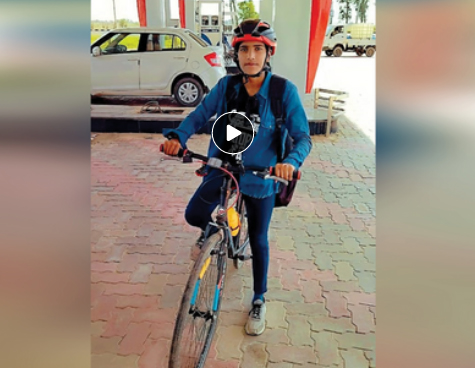 17 साल की पोती, दादी से मिलने 216 किमी चलाई साइकिल, जयपुर से भरतपुर पहुंची