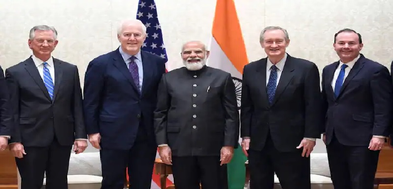अमेरिकी कांग्रेस के प्रतिनिधिमंडल ने की प्रधानमंत्री मोदी से मुलाकात