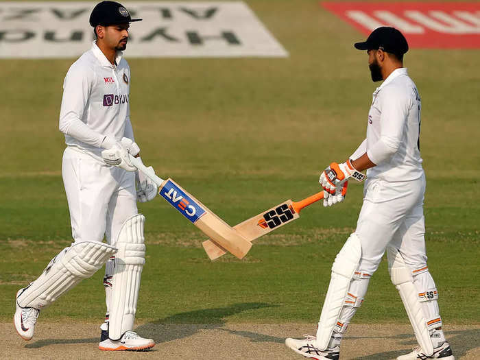 कानपुट टेस्ट : आखिरी सत्र में श्रेयस अय्यर और रविंद्र जडेजा का जलवा, गिल का पचासा, भारत पहले दिन 258/4, न्यूजीलैंड पस्त