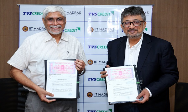 टीवीएस क्रेडिट और आईआईटी मद्रास ने इनोवेशन प्रोग्राम्स के लिए एमओयू पर किए हस्ताक्षर
