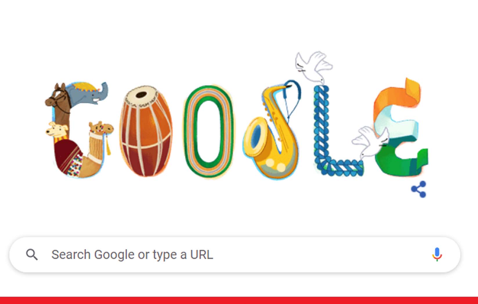 गूगल ने 73वें गणतंत्र दिवस पर बनाया यह खास डूडल