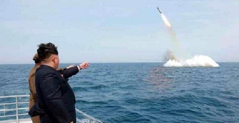 उत्तर कोरिया ने एक बार फिर किया जापान के समुद्र में मिसाइल परीक्षण