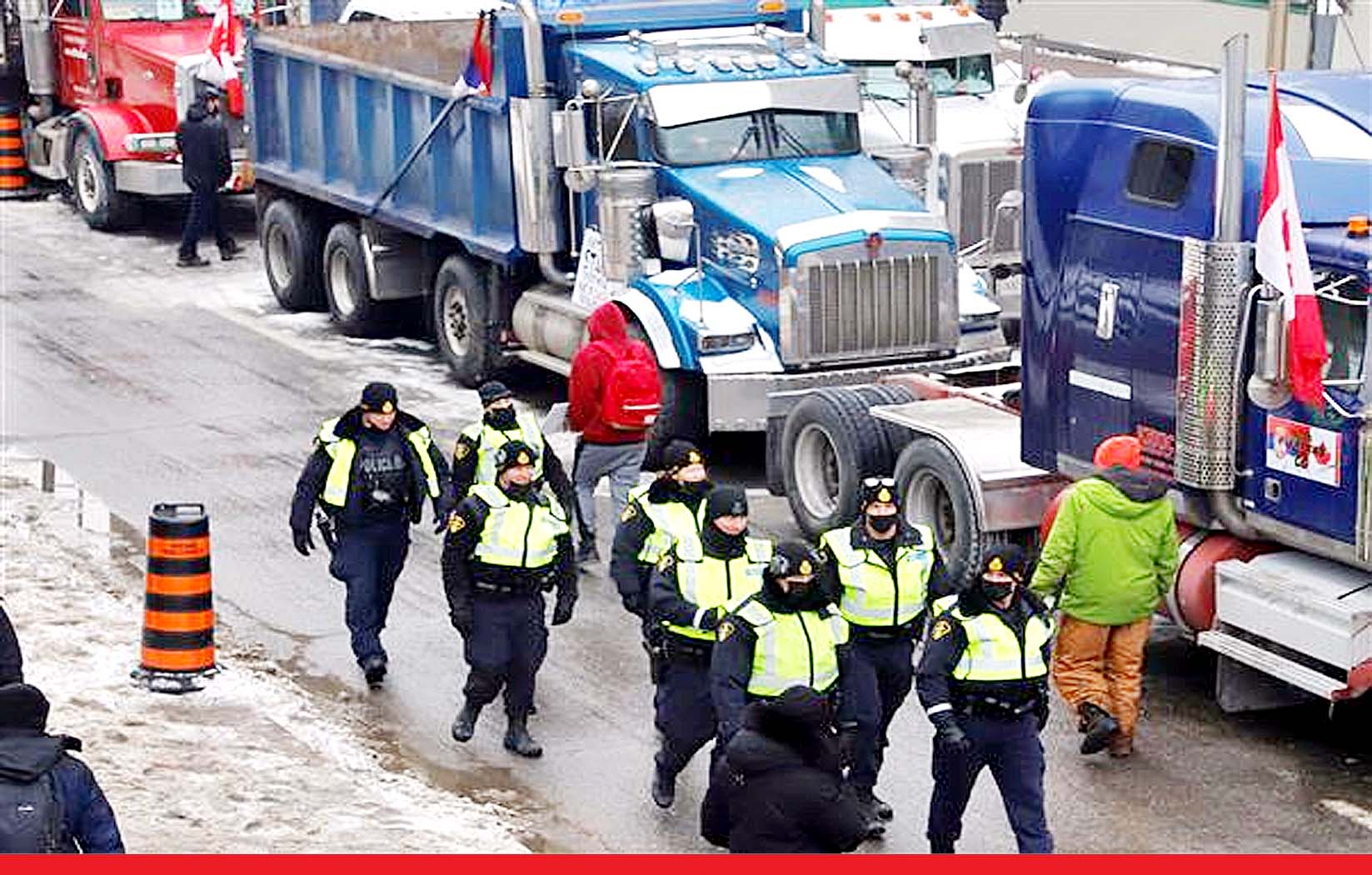ट्रकों की हड़ताल ने रोका कनाडा-अमेरिका के बीच कारोबार, ऑन्टैरियो में आपातकाल