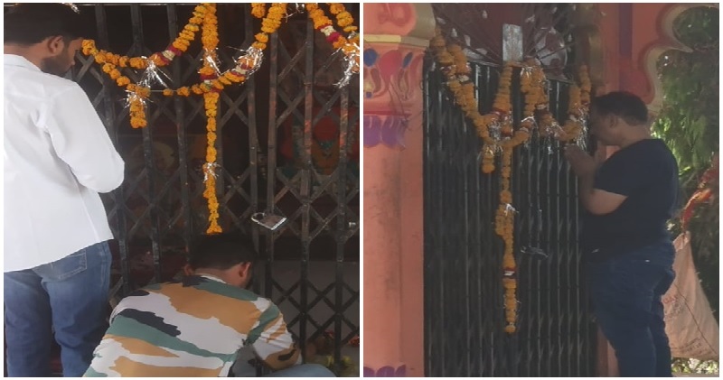 हनुमान जयंती पर खरगोन में मंदिरों पर ताले, लोगों ने बंद दरवाजों पर की पूजा