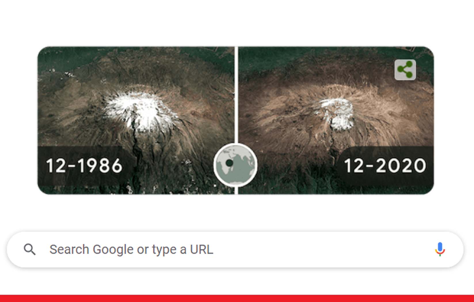 अर्थ डे यानि पृथ्वी दिवस के मौके पर गूगल ने डूडल के जरिये जलवायु परिवर्तन को बताया