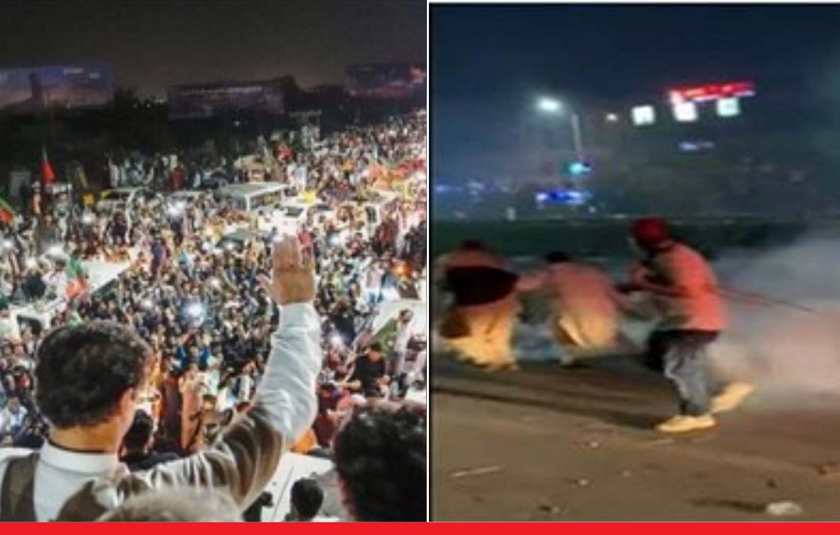 इमरान खान का आजादी मार्च: समर्थकों ने मेट्रो स्टेशन में लगाई आग