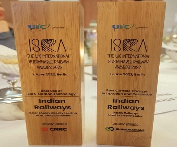 WCR के 25 केवी एसी ट्रैक्शन सिस्टम बीना सोलर प्लांट को मिला अंतरराष्ट्रीय सस्टेनेबल रेलवे अवॉर्ड