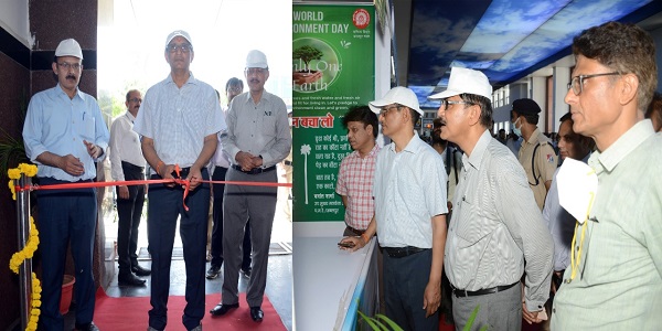 जबलपुर रेलवे स्टेशन पर केवल एक पृथ्वी और पर्यावरण प्रदर्शनी का पमरे जीएम ने किया उद्घाटन