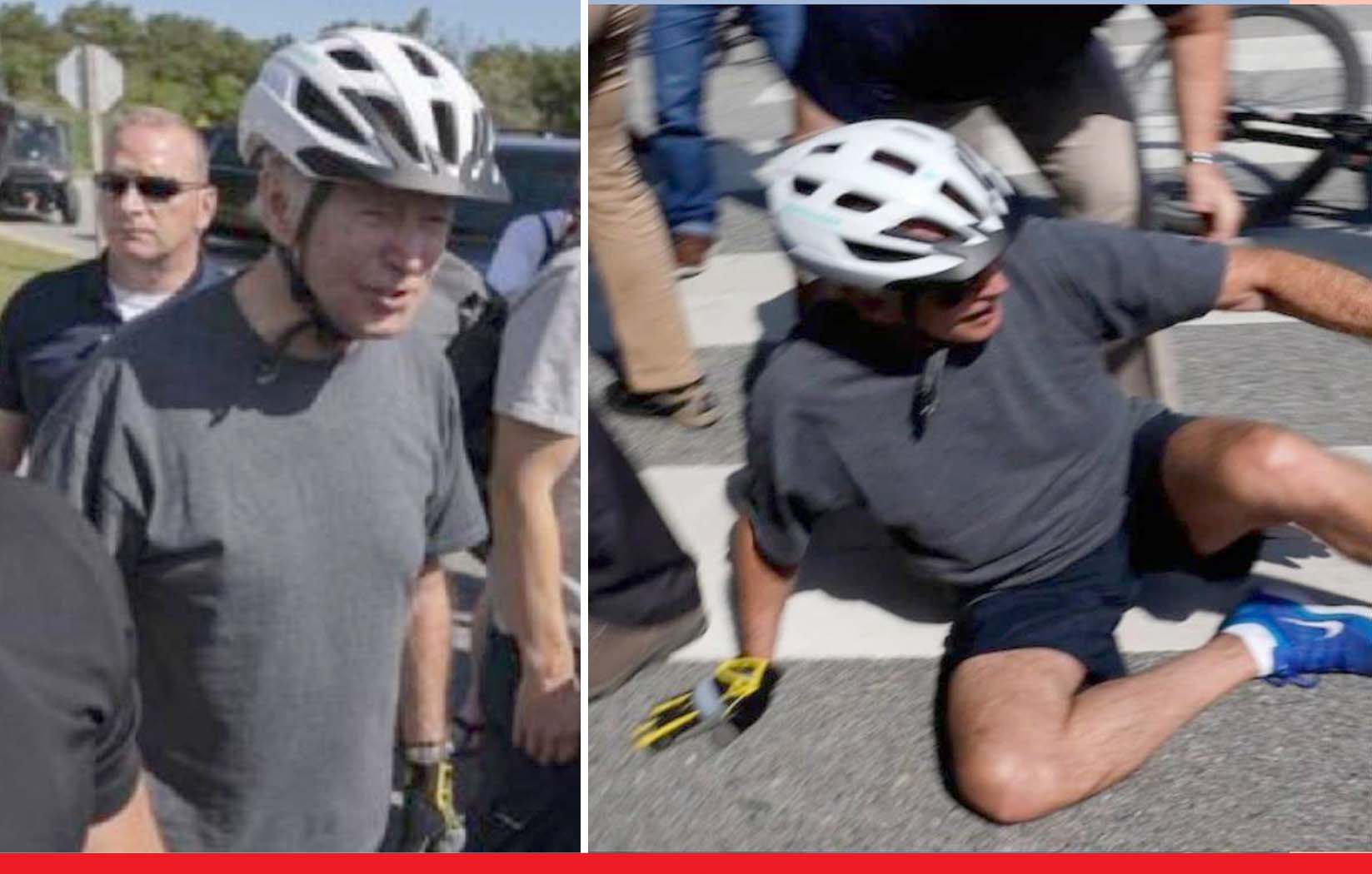 अमेरिकी राष्ट्रपति जो बाइडेन साइकिल से गिरे, कहा- मैं ठीक हूं, पैर फंस गया था