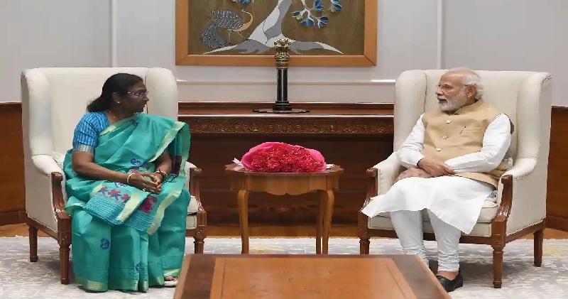 राष्ट्रपति चुनाव के नामांकन से पहले पीएम मोदी ने की एनडीए प्रत्याशी द्रौपदी मुर्मू से मुलाकात