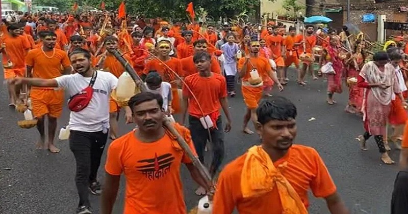 बम भोले के जयघोष के साथ संस्कारधानी में निकली एमपी की सबसे बड़ी संस्कार कांवड़ यात्रा