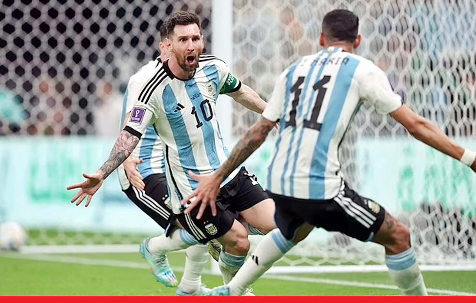 अर्जेंटीना ने मेक्सिको से मुकाबला 2-0 से जीता, लियोनल मेसी बने प्लेयर ऑफ द मैच
