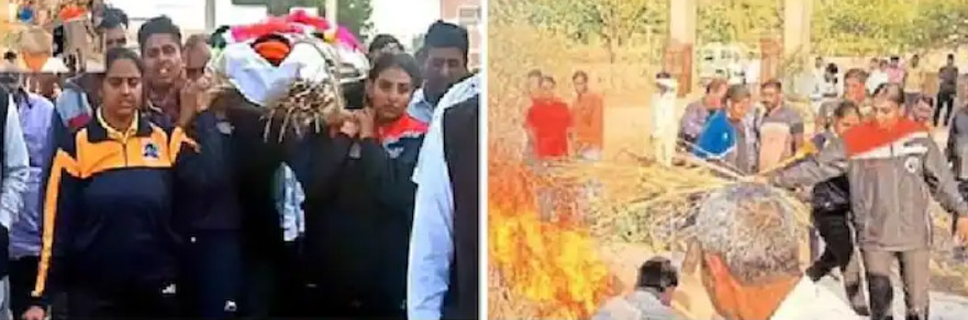 राजस्थान : डोली में विदा करने वाले पिता को 3 बेटियों ने दिया कांधा, तो पूरा गांव रो पड़ा