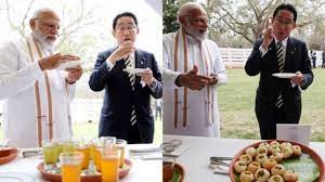PM Modi, जापानी PM किशिदा के साथ लस्सी बनाई और स्वाद लिया, गोलगप्पे भी खाए