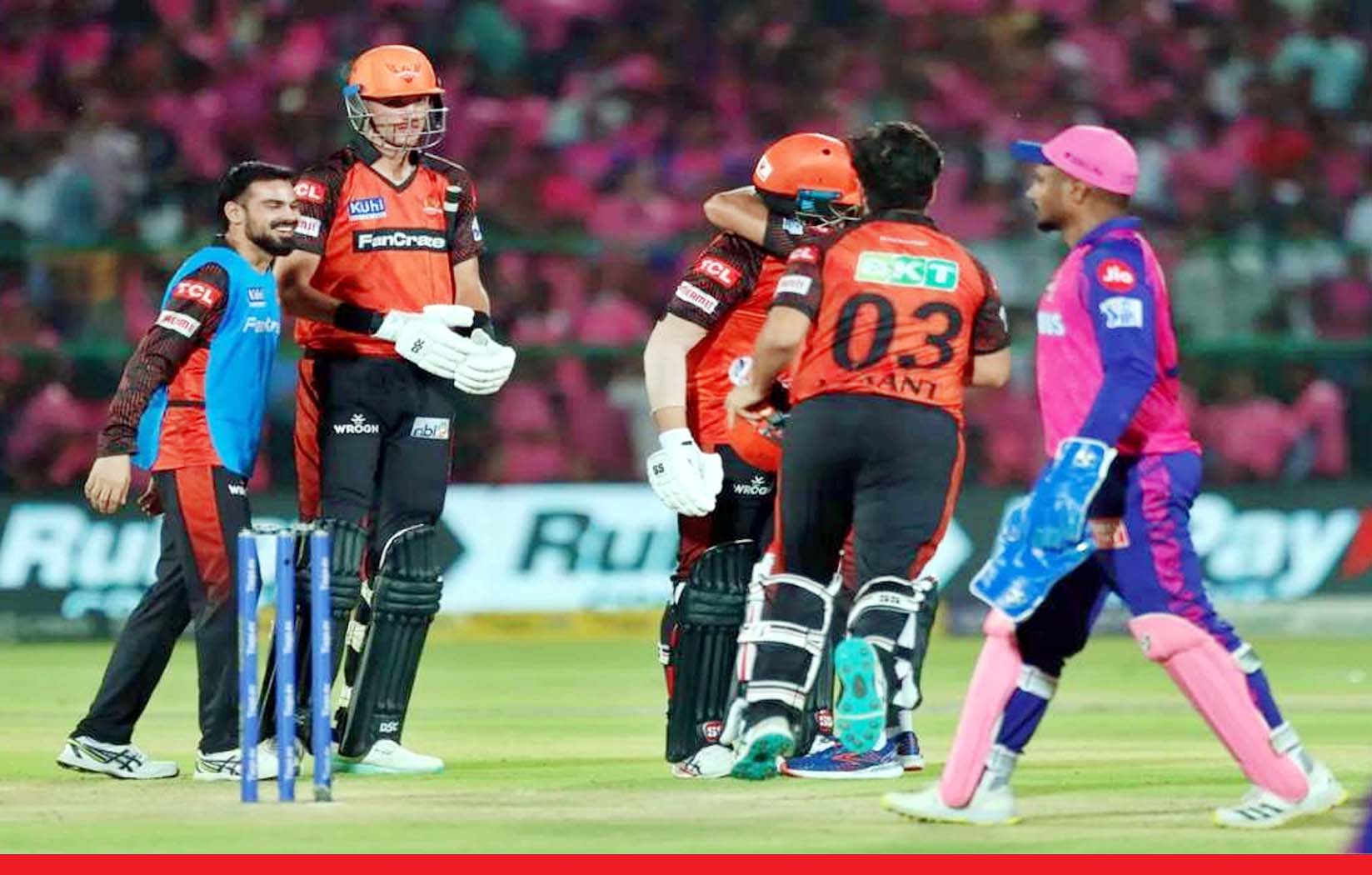 आईपीएल: सनराइजर्स हैदराबाद ने राजस्थान रॉयल्स को 4 विकेट से हराया