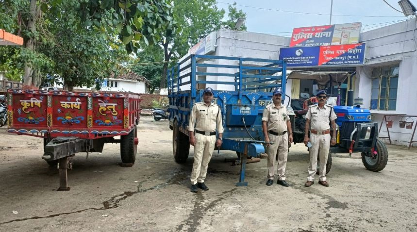 जबलपुर से चोरी की गई ट्रैक्टर-ट्रालियां दमोह में छिपाकर रखी गई थी, तीन गिरफ्तार