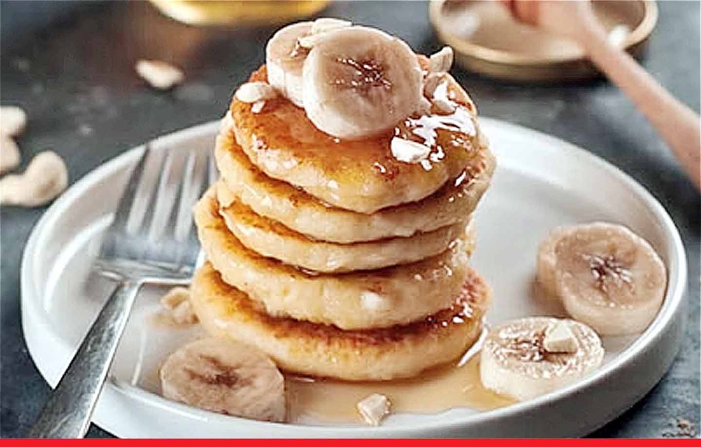 बिना अंडे का केले से बना पैनकेक