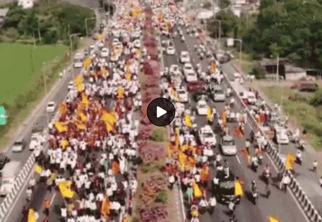 Maratha Reservation: मनोज जरांगे का विरोध मार्च, हजारों की भीड़ के साथ जालना से मुंबई जा रहे