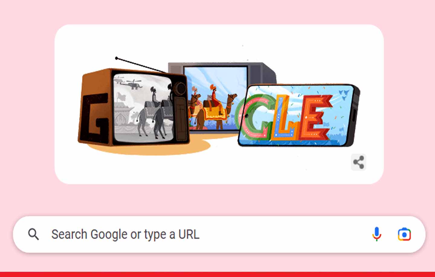 गणतंत्र दिवस के मौके पर गूगल ने बनाया शानदार डूडल
