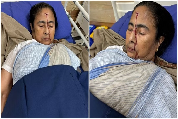बंगाल: सीएम ममता बनर्जी के सिर में आई गंभीर चोट, कोलकाता के अस्पताल में हुईं भर्ती