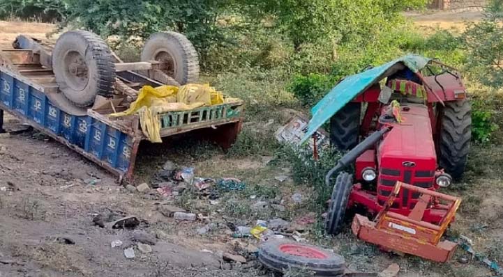 यूपी: मैनपुरी में भीषण हादसा, ट्रक ने ट्रैक्टर-ट्रॉली में मारी टक्कर, चार महिलाओं की मौत, 24 लोग घायल