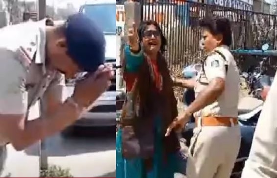 JABALPUR: पुलिस ने गाड़ी रोकी तो रोने लगी महिला, एसआई ने जोड़े हाथ, कहा आप जाए बहन..!