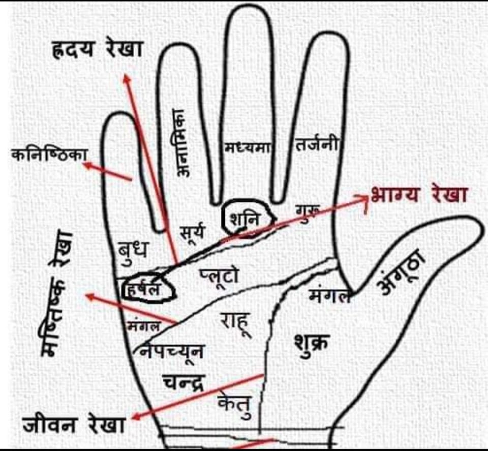 हस्तरेखा शास्त्र हमारे और हमारे नीचे के हाथ के बीच की ताकत