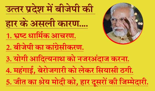 #NarendraModi को बचाने के लिए उत्तर प्रदेश में बीजेपी की हार के बेतुके कारण तलाशे गए हैं?