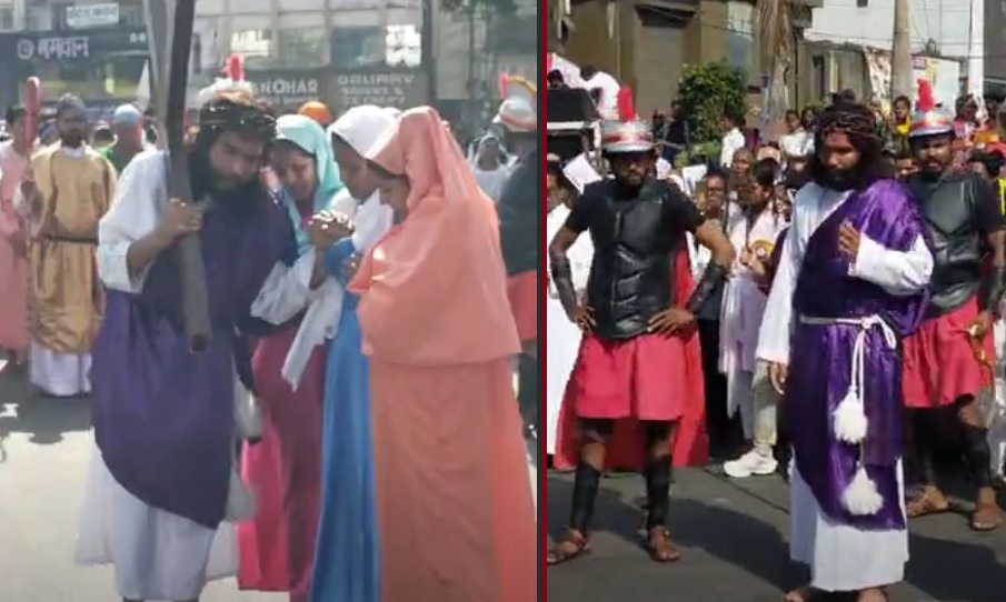 MP: जबलपुर में गुड फ्राइडे पर निकली क्रूस यात्रा