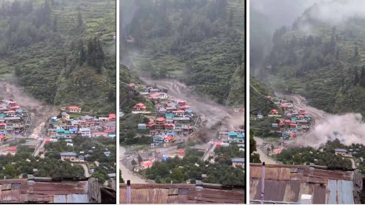 उत्तरकाशी के हर्षिल में बादल फटा, कई घरों को बहा ले गया