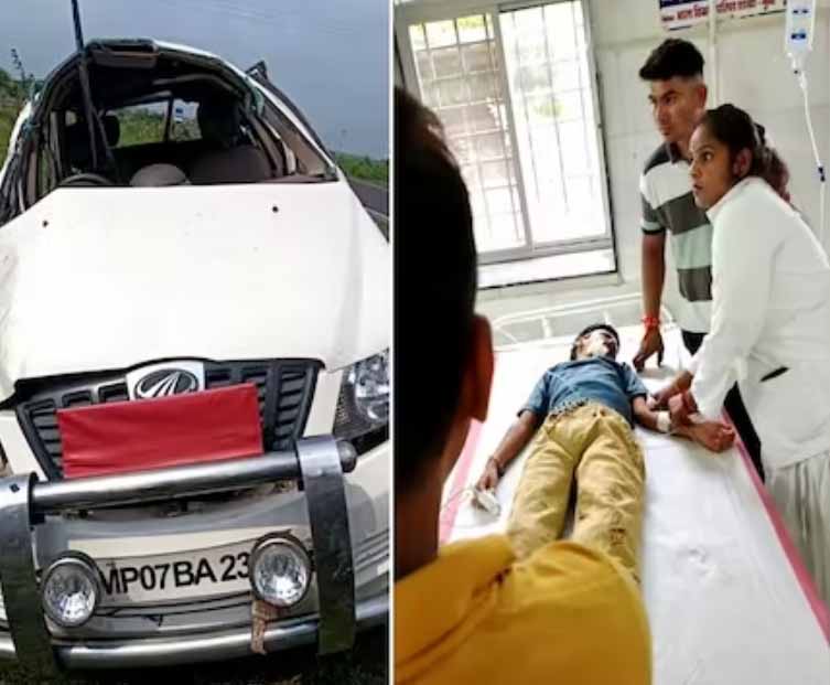 शिवपुरी में इंदौर अपर कलेक्टर की कार दुर्घटनाग्रस्त