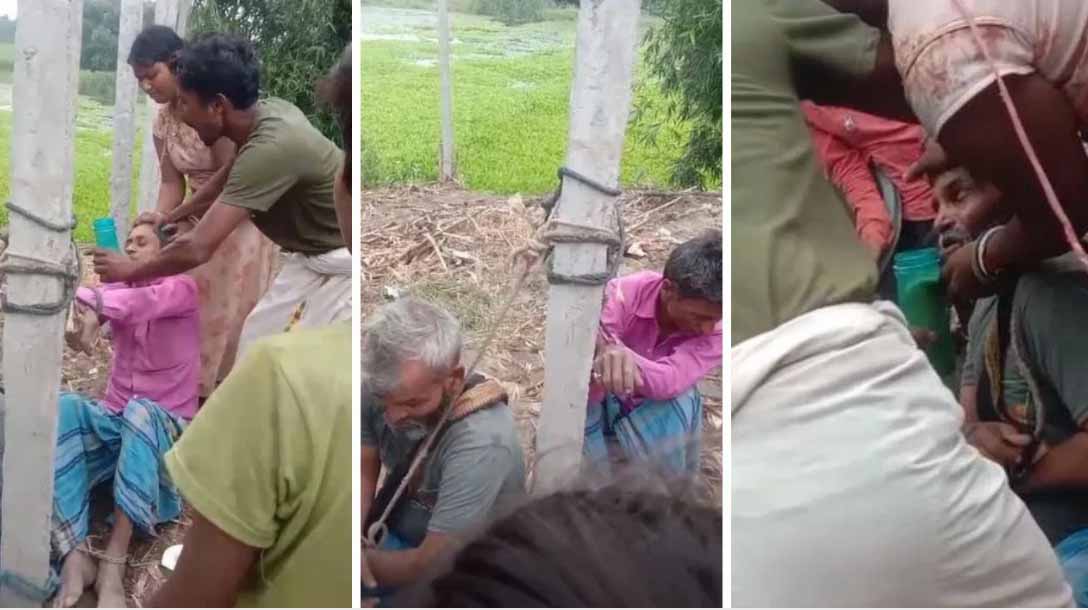 बिहार में अमानवीयता: जादू-टोना के शक में खंभे से बांधकर पीटा, फिर पिला दिया पेशाब