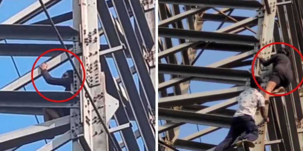 लड़की बिजली के टावर पर 100 फीट ऊपर चढ़ी, कहा- बॉयफ्रेंड को बुलाओ नहीं तो कूद जाऊंगी