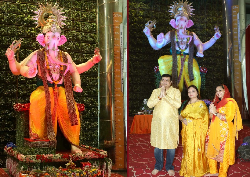 दुनिया की सबसे ऊंची इको-फ्रेंडली गणपति प्रतिमा "बूमरैंग का राजा” का भव्य अनावरण