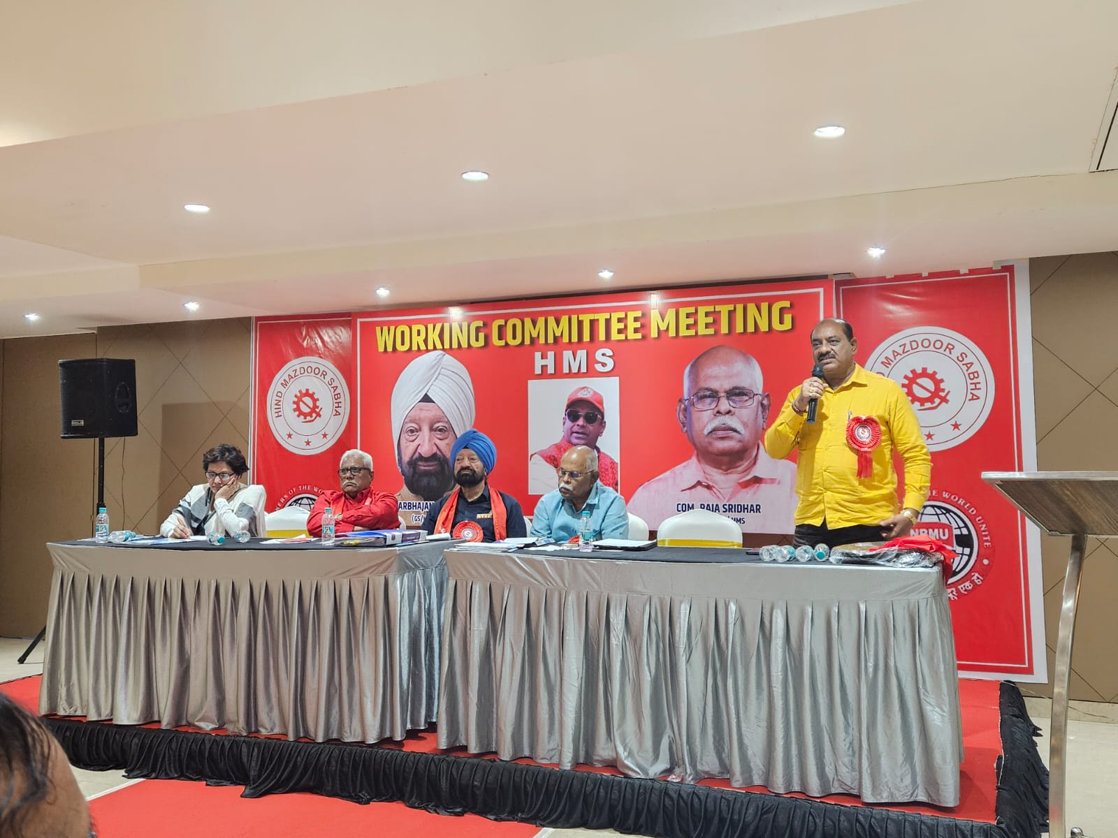 कामरेड मुकेश गालव ने एचएमएस की नेशनल वर्किंग कमेटी की बैठक में मजदूरों के मुद्दों को जोर-शोर से उठाया