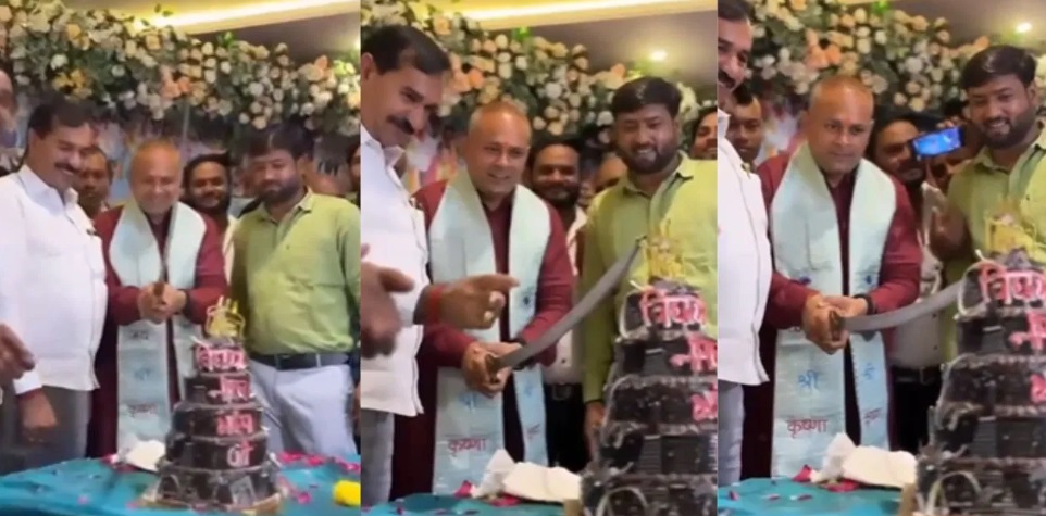 जबलपुर में विधायक का तलवार से केक काटने का वीडियो वायरल, बहस तेज